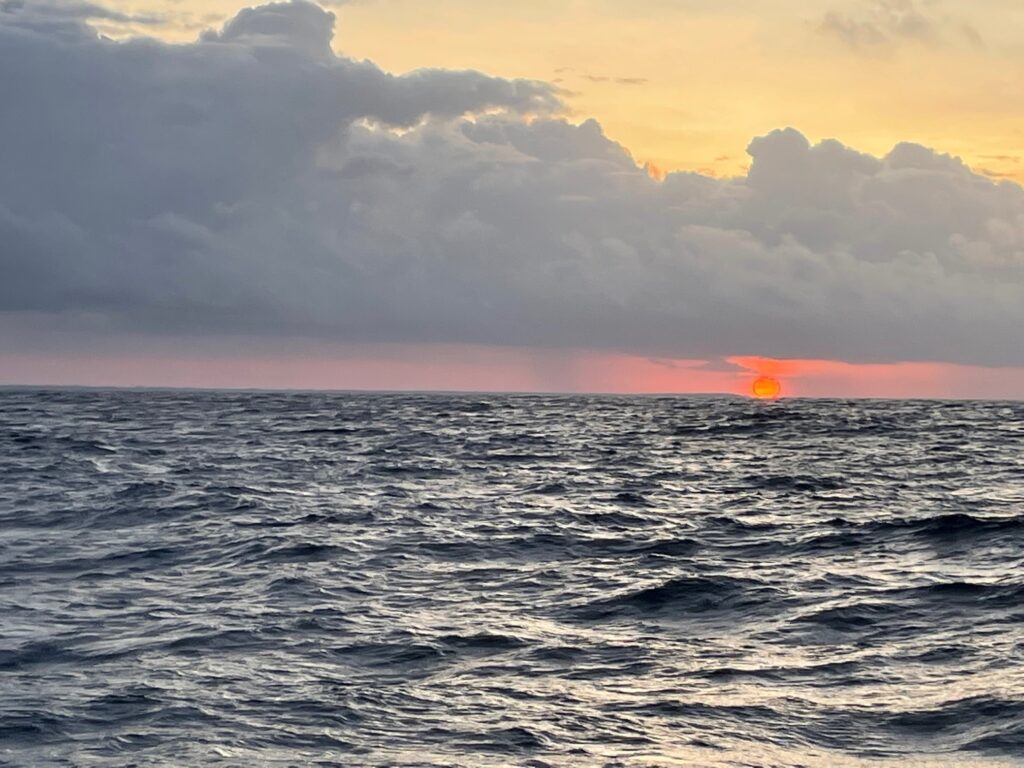 Sunset off the coast of Jamaica